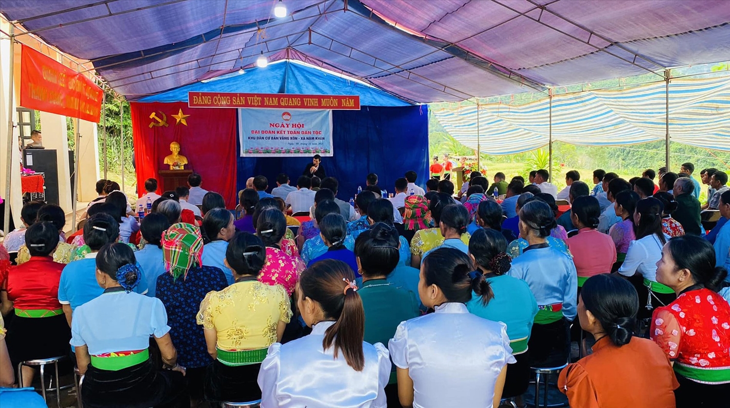 Ngày hội “Đại Đoàn Kết” tại xã Nậm Khăn, huyện Nậm Pồ, tỉnh Điện Biên (12/2023).