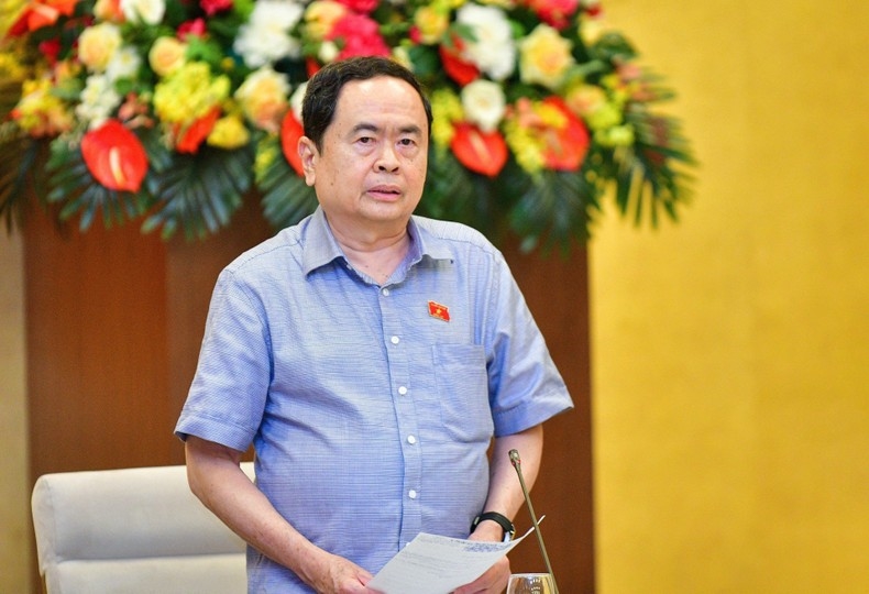 Phó Chủ tịch Thường trực Quốc hội Trần Thanh Mẫn phát biểu ý kiến tại cuộc họp. (Ảnh: Đăng Anh)