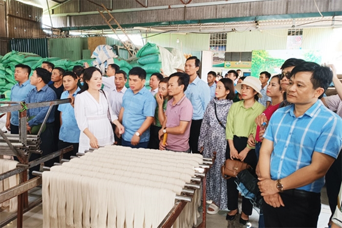 Kết thúc khóa học, các học viên đã đi thực tế, thăm HTX Mỳ gạo Hùng Lô, xã Hùng Lô, Tp. Việt Trì, tỉnh Phú Thọ