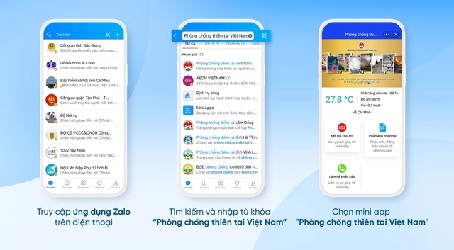 Mini app “Phòng chống thiên tai Việt Nam” trên Zalo đã bắt đầu được thí điểm đến người dân trên cả nước