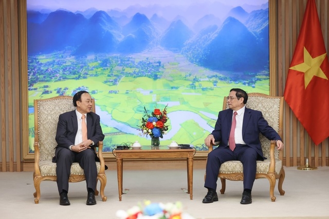 Thủ tướng Phạm Minh Chính khẳng định Việt Nam luôn kề vai sát cánh, hết sức hỗ trợ Lào theo khả năng để cùng nhau vượt qua khó khăn, tiếp tục phát triển - Ảnh: VGP/Nhật Bắc
