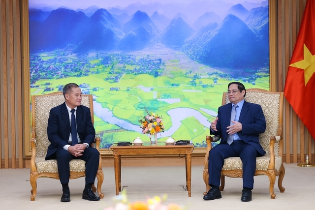 Thủ tướng Phạm Minh Chính tin tưởng, TTXVN và KPL sẽ triển khai có hiệu quả các nội dung hợp tác thời gian tới - Ảnh: VGP/Nhật Bắc