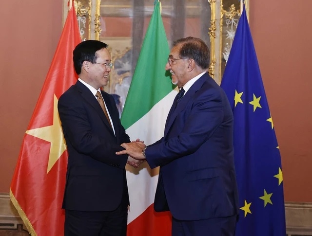 Chủ tịch nước Võ Văn Thưởng và Chủ tịch Thượng viện Italy Ignazio La Russa