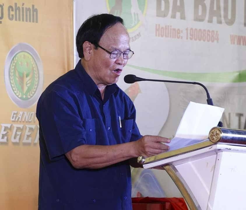 Ông Nguyễn Văn Thiện, Phó Chủ tịch Hội Sinh vật cảnh Việt Nam phát biểu khai mạc