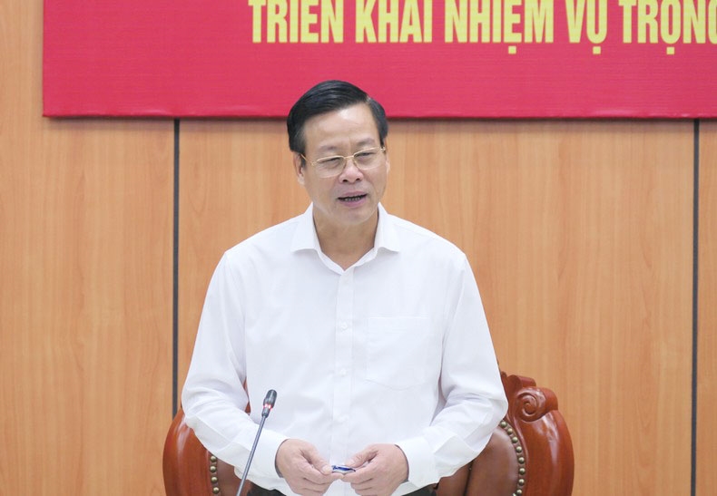 Chủ tịch UBND tỉnh Hà Giang Nguyễn Văn Sơn phát biểu tại Hội nghị