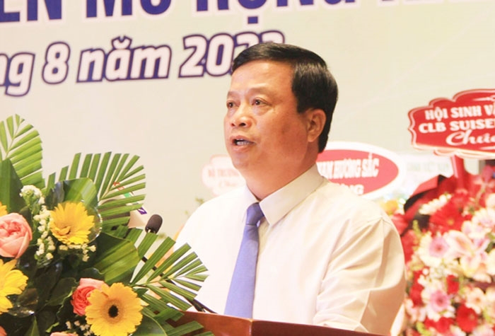 Phó Chủ tịch Thường trực UBND tỉnh Bình Định Nguyễn Tuấn Thanh phát biểu khai mạc Triển lãm