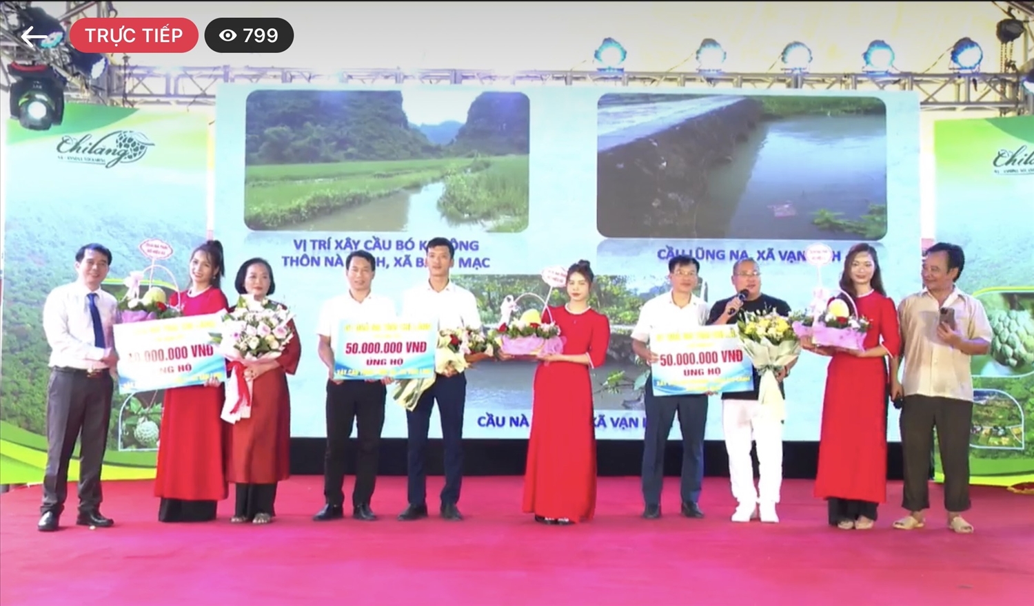 Chương trình được các nghệ sĩ và Fanpage "Trang tin huyện Chi Lăng" livestream trực tiếp trên mạng xã hội Facebook 