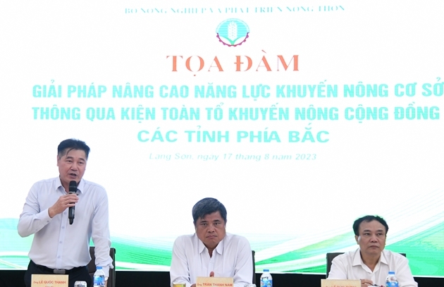  Ông Lê Quốc Thanh, Giám đốc TTKNQG chia sẻ tại tọa đàm