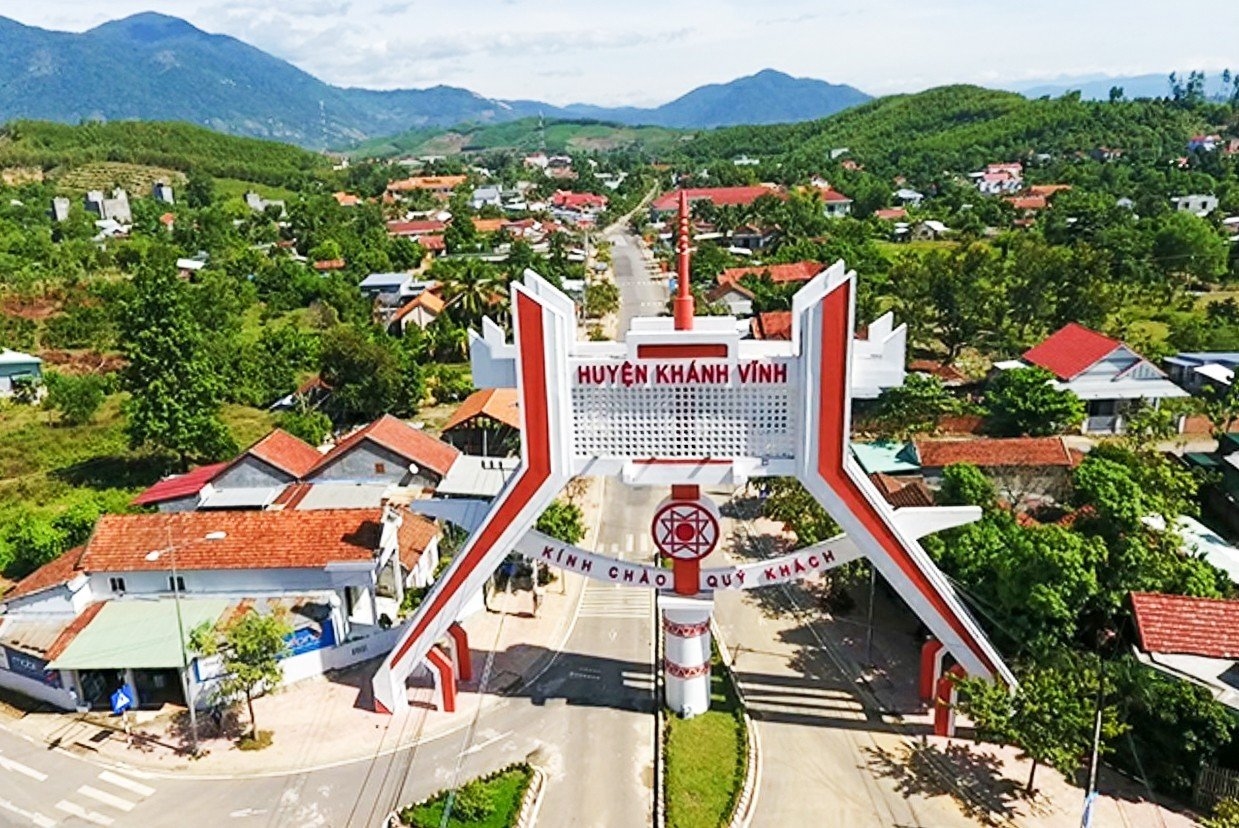 Một góc trung tâm huyện Khánh Vĩnh