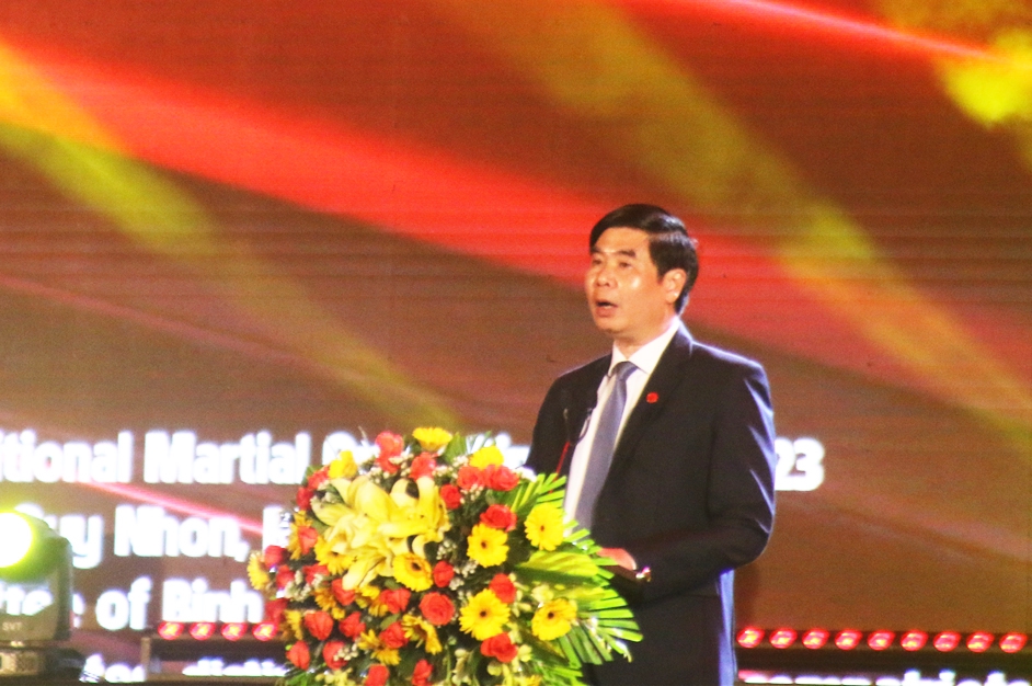 Ông Lâm Hải Giang, Phó chủ tịch UBND tỉnh Bình Định phát biểu khai mạc