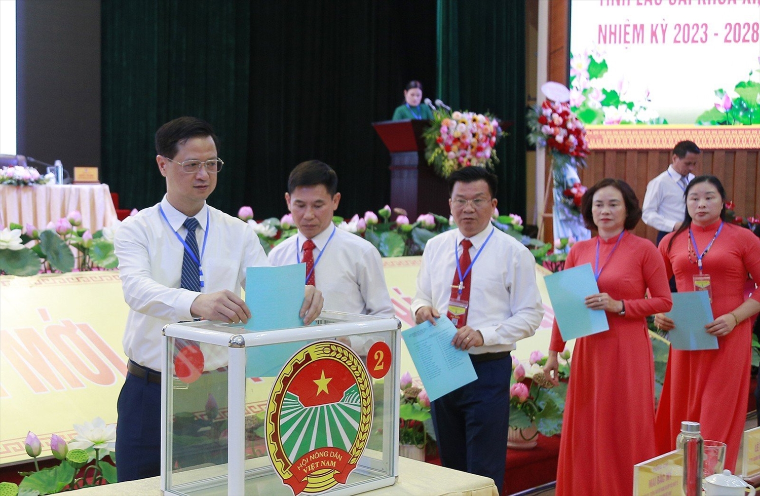 Bầu Ban Chấp hành Hội Nông dân tỉnh Lào Cai nhiệm kỳ 2023-2028