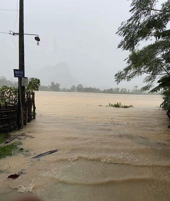 Mưa lớn nước dâng cao tại huyện Thường Xuân