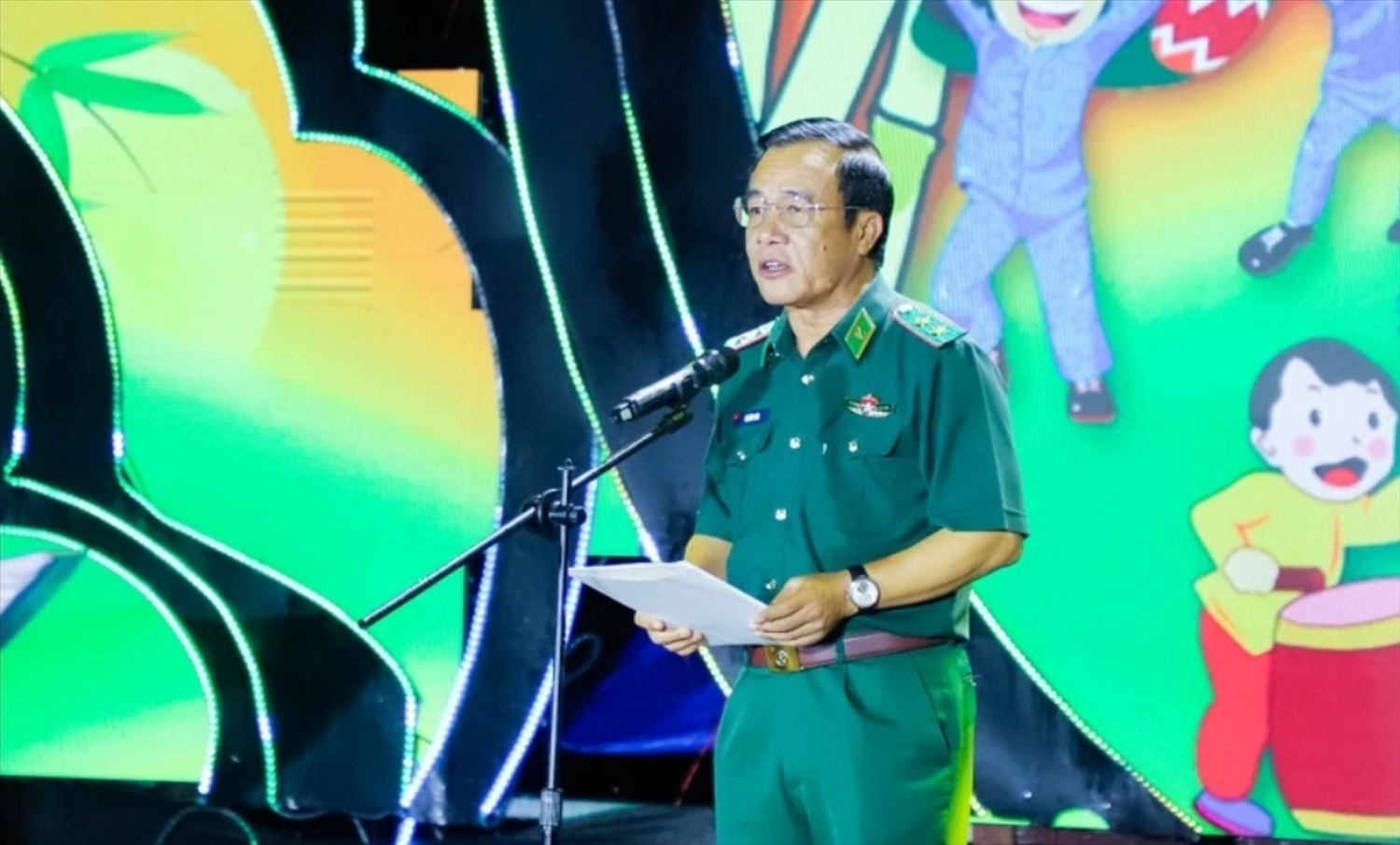 Trung tướng, Tư lệnh BĐBP Lê Đức Thái phát biểu tại chương trình