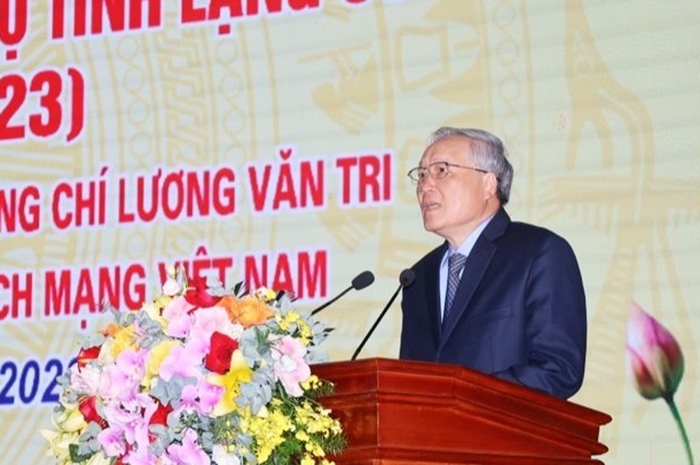 Đồng chí Nguyễn Hòa Bình phát biểu tại Lễ kỷ niệm