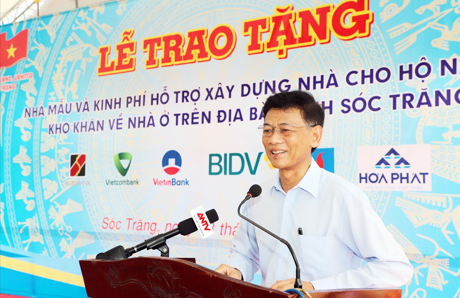 Ông Lâm Văn Mẫn - Bí thư Tỉnh ủy Sóc Trăng phát biểu tại buổi lễ