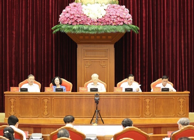 Tổng Bí thư Nguyễn Phú Trọng và Thường trực Ban Chỉ đạo Trung ương về phòng, chống tham nhũng, tiêu cực chủ trì hội nghị