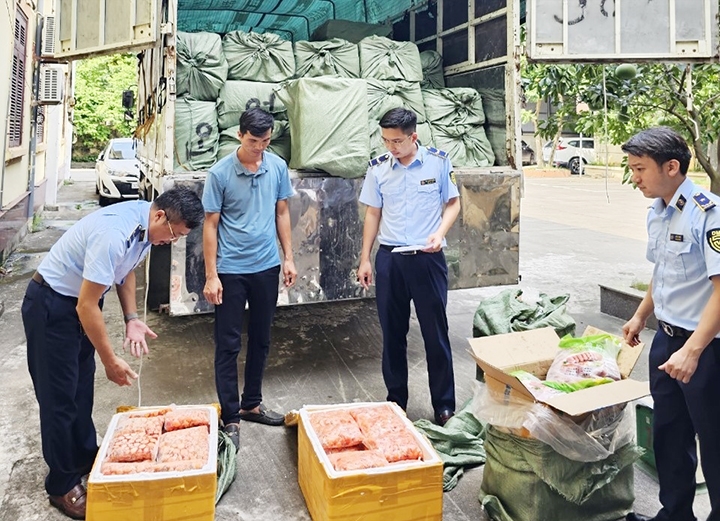 Lực lượng chức năng tỉnh Bắc Ninh tạm giữ gần 3 tấn thịt vịt và trứng gà non đông lạnh không rõ nguồn gốc.