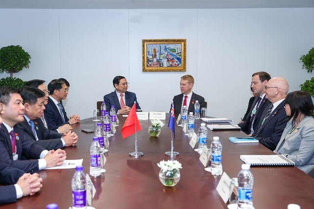Thủ tướng Phạm Minh Chính khẳng định Việt Nam coi trọng và mong muốn thúc đẩy quan hệ Đối tác chiến lược với New Zealand - Ảnh: VGP/Nhật Bắc