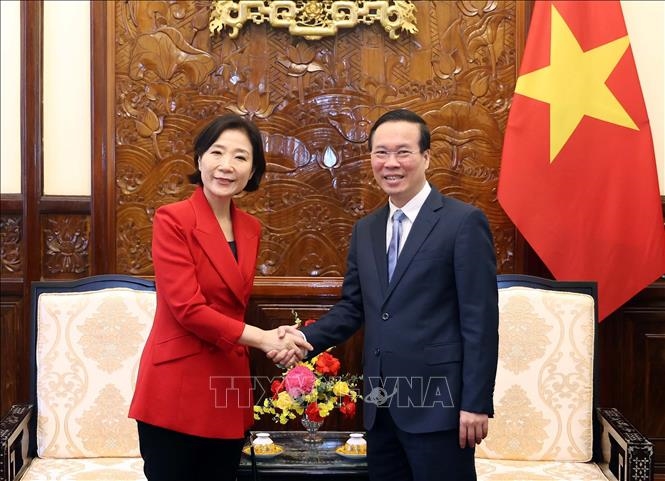 Chủ tịch nước Võ Văn Thưởng và bà Oh Youngju, Đại sứ Hàn Quốc tại Việt Nam