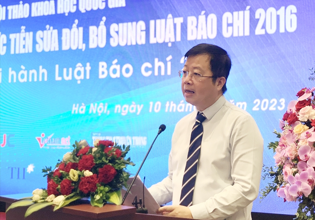 Thứ trưởng Bộ TT&TT Nguyễn Thanh Lâm phát biểu tại Hội thảo
