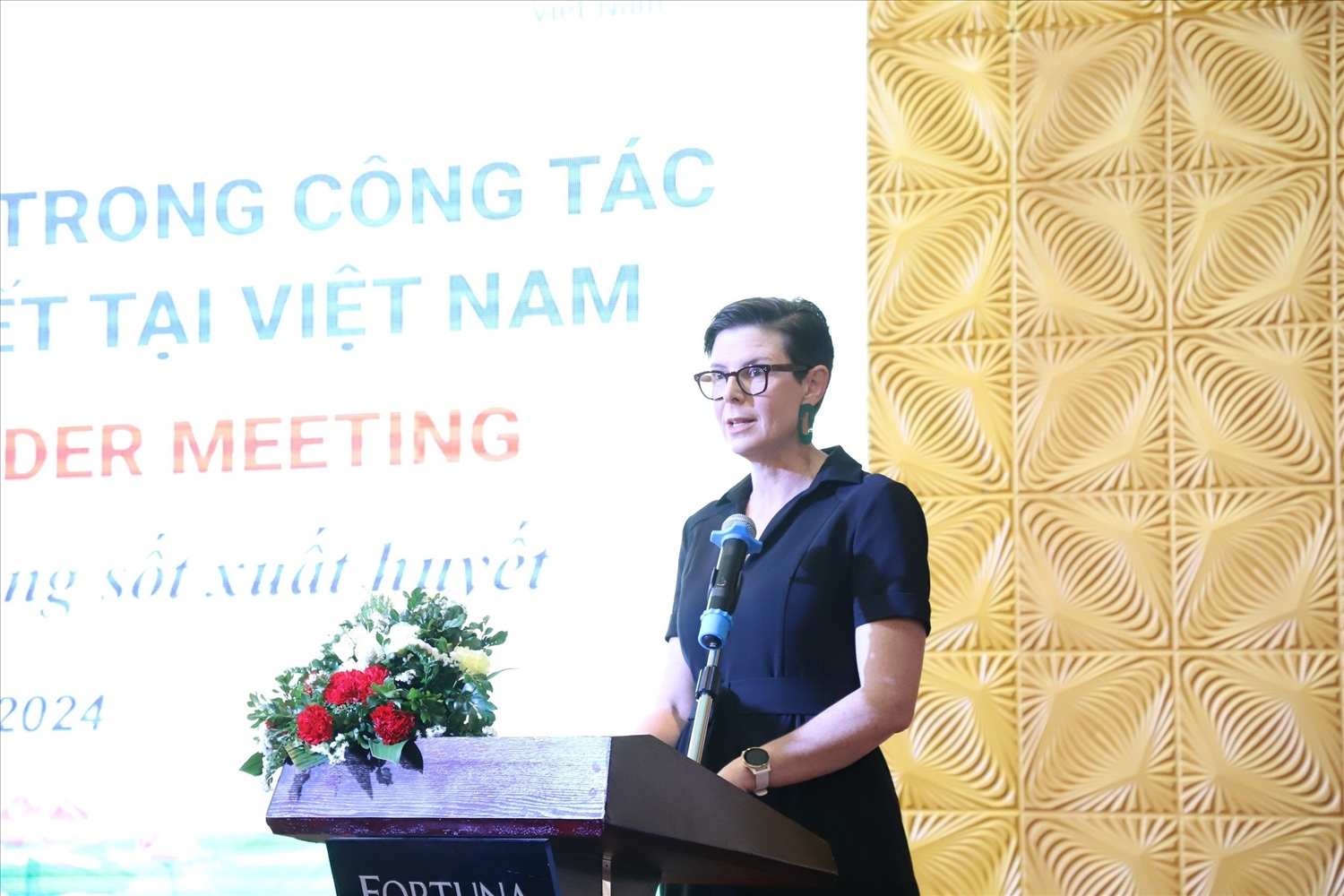 TS.Angela Pratt, Trưởng đại diện WHO tại Việt Nam phát biểu