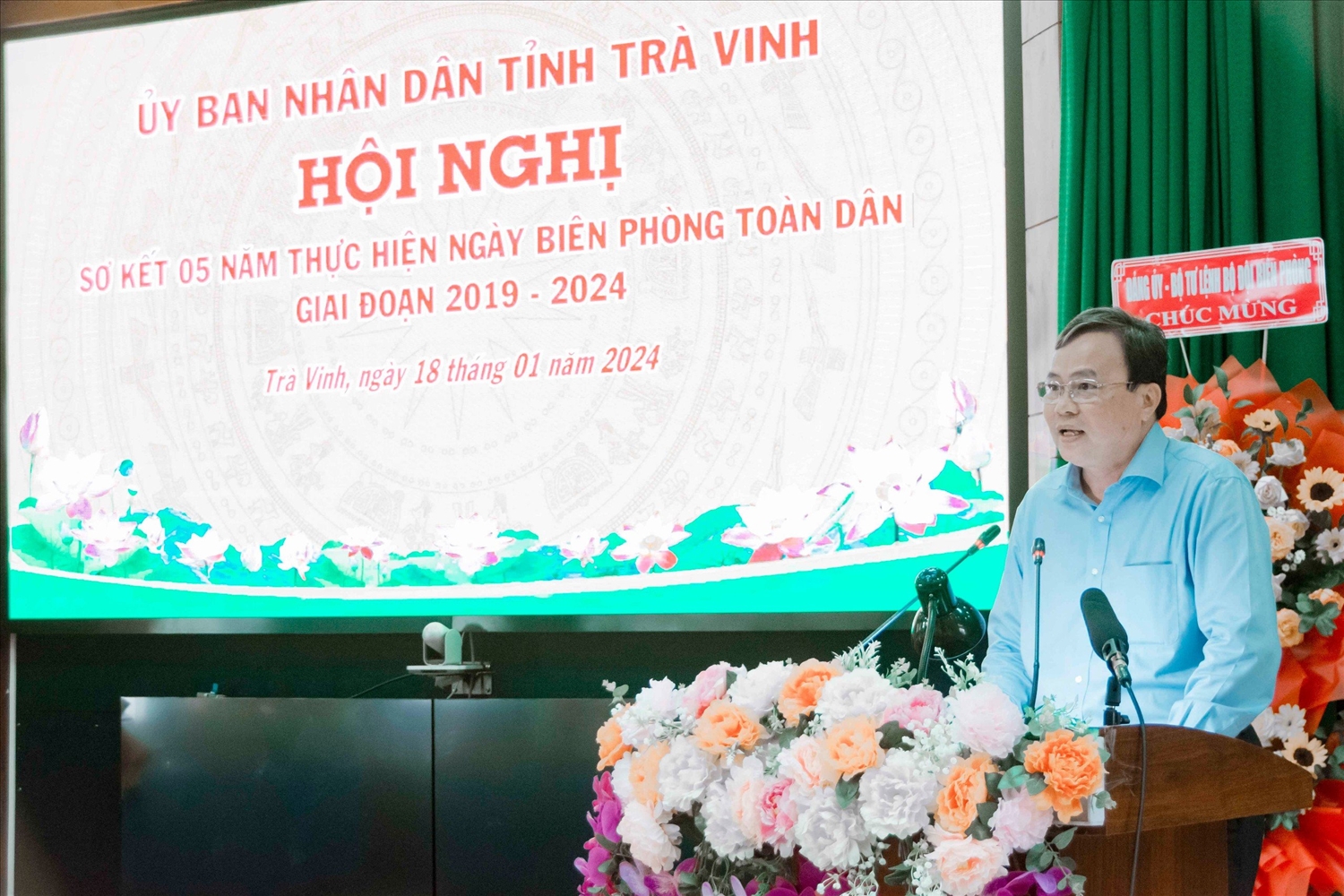 Chủ tịch UBND tỉnh Trà Vinh Lê Văn Hẳn phát biểu chỉ đạo tại hội nghị