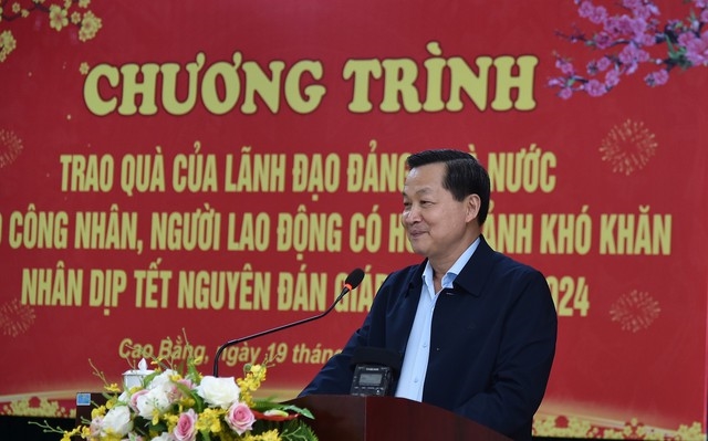Phó Thủ tướng Lê Minh Khái: Năm 2023, đối mặt với nhiều khó khăn, thách thức, tuy nhiên, với sự quyết tâm, nỗ lực rất cao của cả hệ thống chính trị, đất nước ta đã đạt nhiều thành tựu quan trọng, được nhân dân, bạn bè quốc tế ghi nhận và đánh giá cao. Ảnh VGP/Trần Mạnh