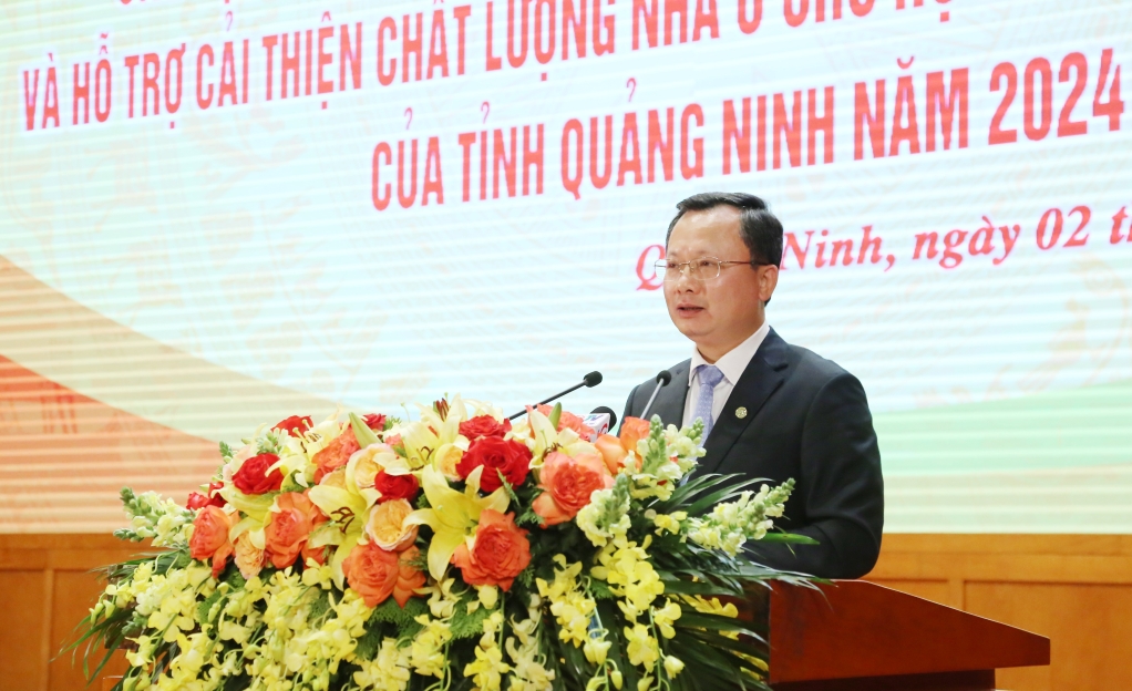 Chủ tịch UBND tỉnh Quảng Ninh Cao Tường Huy phát biểu tại lễ phát động