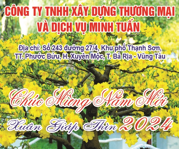  (QC Tết) Công ty TNHH xây dựng thương mại và dịch vụ Minh Tuấn chúc mừng năm mới