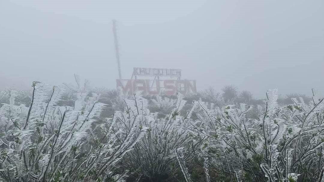 Tin: Nhiều du khách Hà Nội đổ xô đi 'săn' băng tuyết trên đỉnh núi Mẫu Sơn