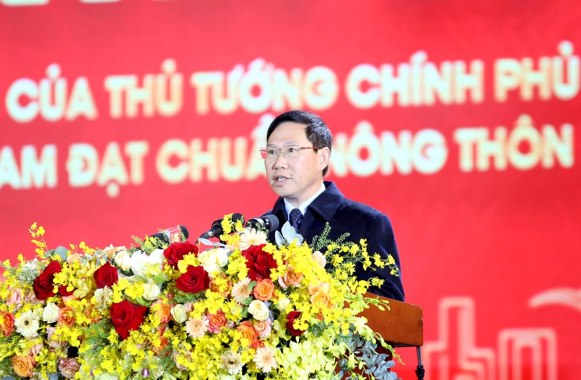Ông Lê Ánh Dương, Chủ tịch UBND tỉnh Bắc Giang phát biểu tại buổi lễ
