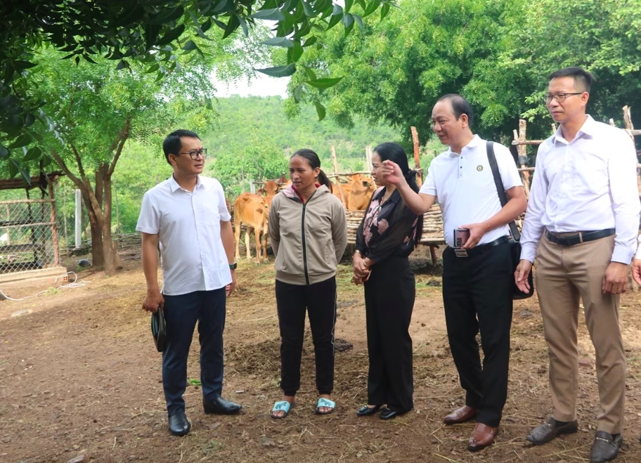 Đoàn công tác của Uỷ ban Dân tộc thăm mô hình chăn nuôi của đồng bào DTTS tại huyện Bác Ái (Ninh Thuận)