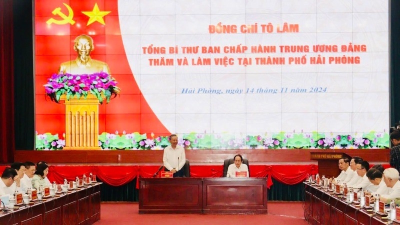 Tổng Bí thư Tô Lâm: Hải Phòng cần có tầm nhìn và giải pháp đột phá để sớm trở thành thành phố phát triển hàng đầu châu Á và thế giới