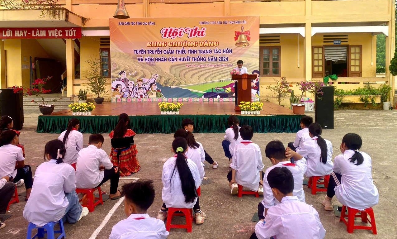 (Ban Chuyên đề - CĐ Ban Dân tộc Cao Bằng) Cao Bằng: Đa dạng hình thức tuyên truyền giảm thiểu tảo hôn, hôn nhân cận huyết thống 1