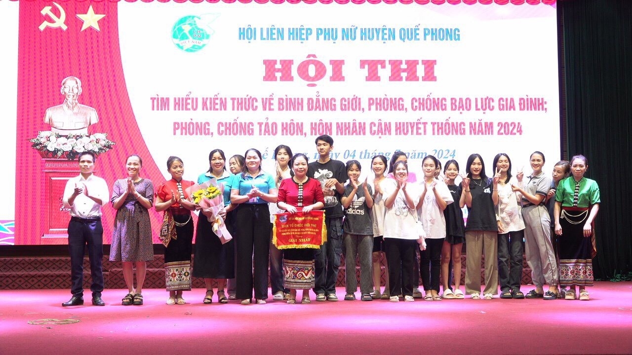 Xã Châu Kim (Quế Phong, Nghệ An) đạt giải nhất hội thi tìm hiểu về bình đẳng giới, phòng chống tảo hôn và hôn nhân cận huyết