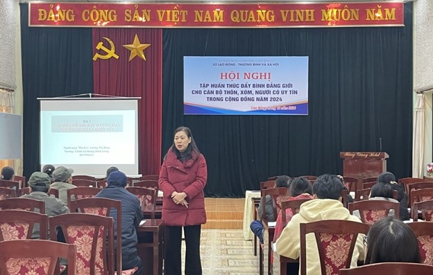 (Ban Chuyên đề - Tin CĐ Ban Dân tộc Cao Bằng) Sở LĐTB&XH (Cao Bằng): Tổ chức lớp tập huấn về bình đẳng giới thuộc Dự án 8 Chương trình MTQG 1719