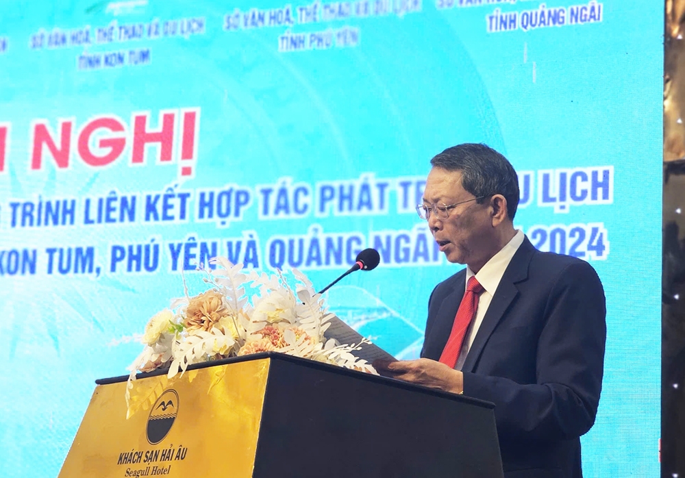 Ông Trần Văn Thanh - Giám đốc Sở Văn hóa - Du lịch Bình Định phát biểu tại Hội nghị