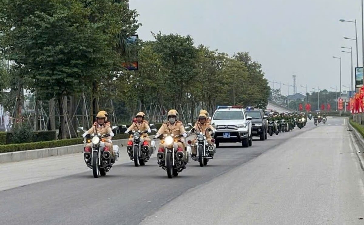 Lực lượng CSGT Công an Thanh Hóa ra quân, đảm bảo trật tự an toàn giao thông và xử lý nghiêm các hành vi vi phạm. Ảnh: Công an Thanh Hóa