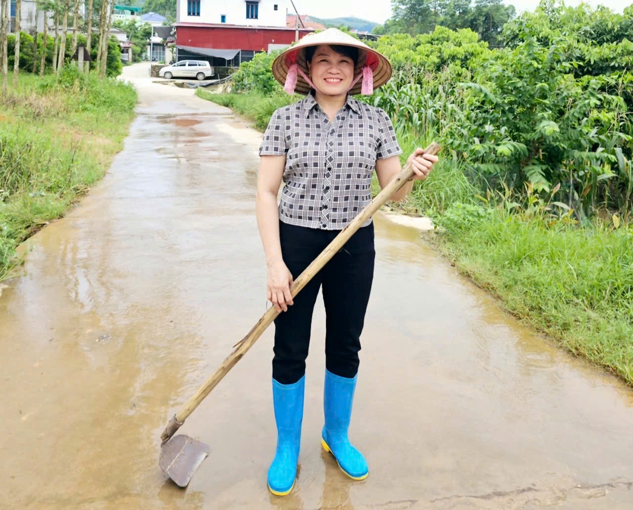 Chị Đàm Thị Tâm tích cực tham gia các hoạt động, phong trào của địa phương