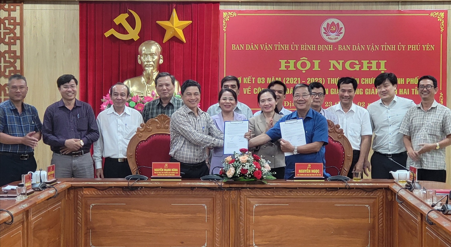 Ban Dân vận Tỉnh ủy Bình Định và Phú Yên đã ký kết chương trình phối hợp công tác năm 2024