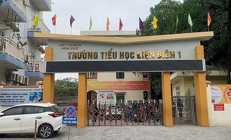 Trường Tiểu học Điện Biên 1, TP. Thanh Hóa - nơi xảy ra sự việc nhiều học sinh bị đau bụng phải nhập viện hôm 21/12/2023