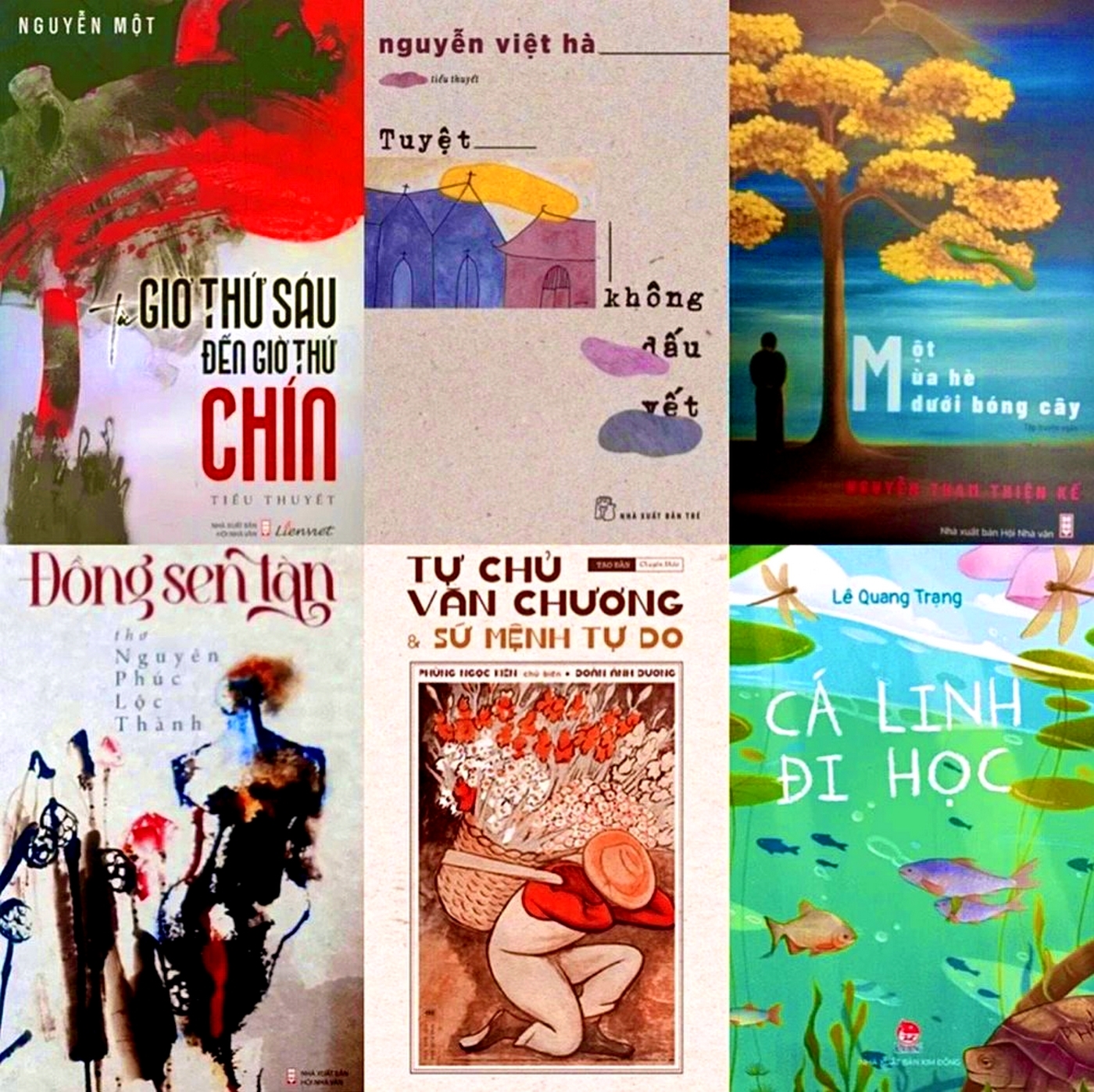 Bìa cuốn sách các tác phẩm đạt giải thưởng của Hội Nhà văn Việt Nam năm 2023.