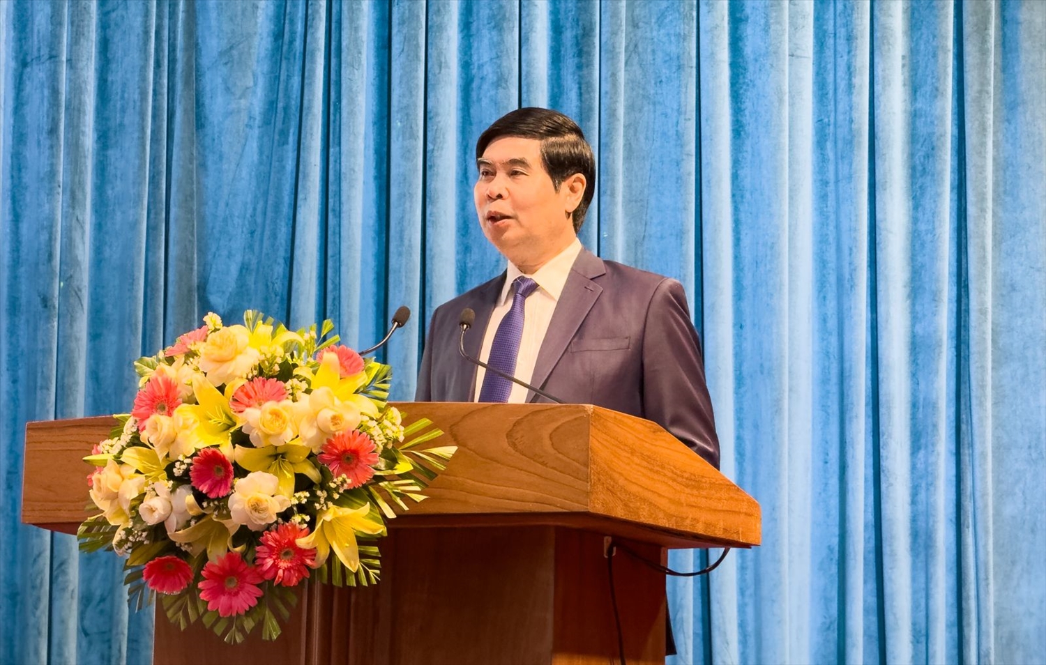 Ông Lâm Hải Giang, Phó chủ tịch UBND tỉnh Bình Định phát biểu tại Hội nghị