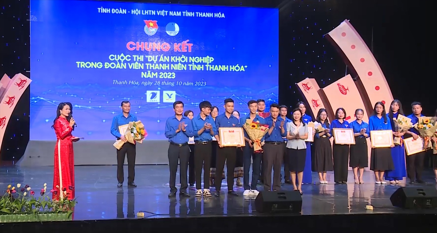 Các thanh niên tham gia Chung kết cuộc thi “Dự án khởi nghiệp trong đoàn viên, thanh niên tỉnh Thanh Hoá năm 2023”