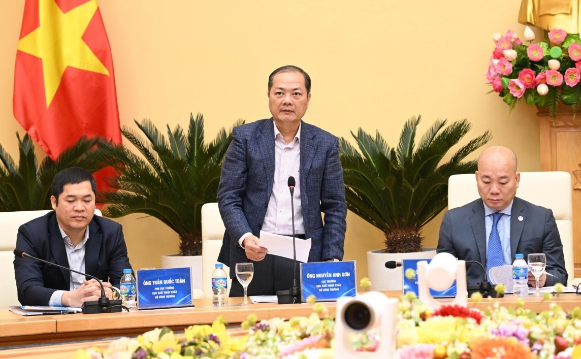 Ông Nguyễn Anh Sơn, Cục trưởng Cục Xuất nhập khẩu phát biểu khai mạc Hội nghị.