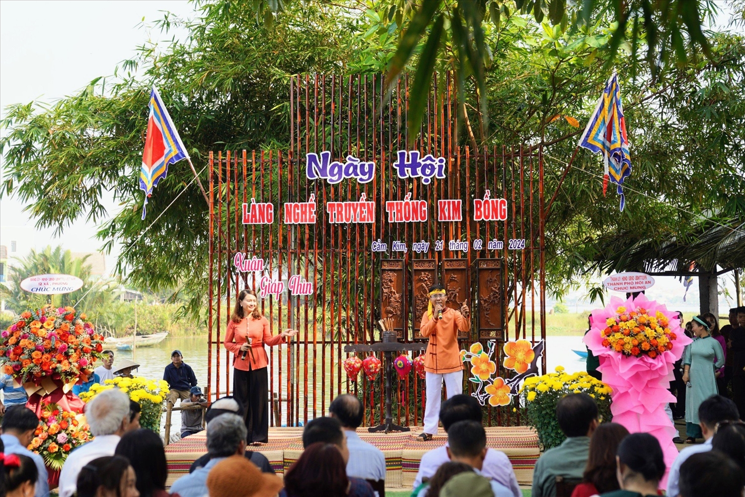 Quang cảnh Ngày hội Làng nghề truyền thống Kim Bồng – Cẩm Kim năm 2024. 