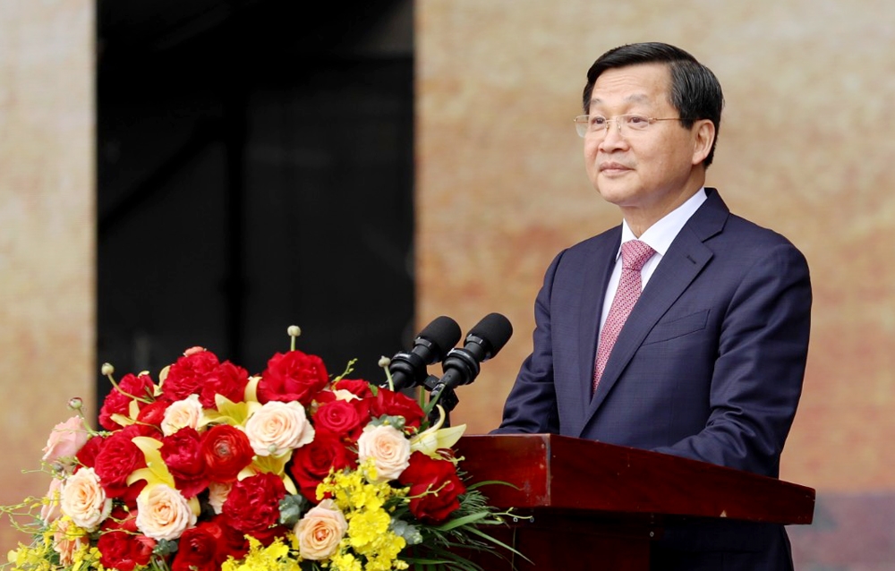Phó Thủ tướng Lê Minh Khái phát biểu tại lễ khai mạc