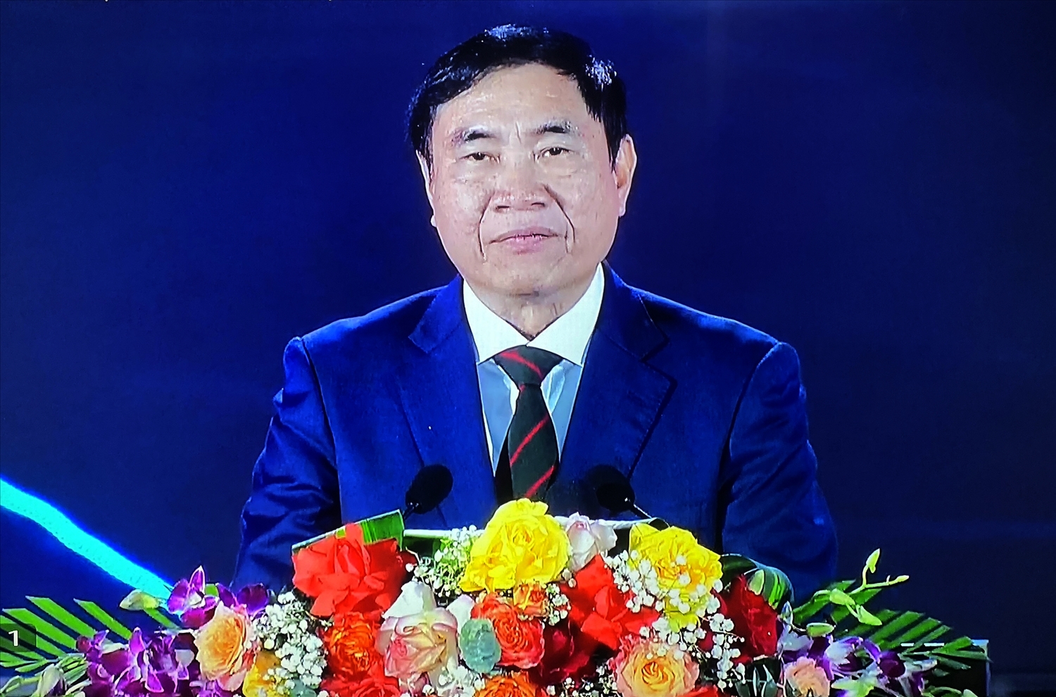 Đồng chí Trần Quốc Cường, Bí thư tỉnh ủy Điện Biên phát biểu khai mạc chương trình.