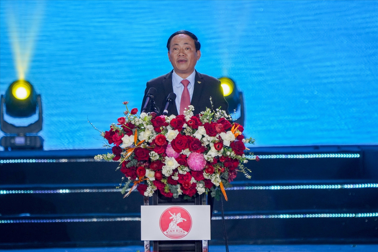 Ông Phạm Anh Tuấn- Chủ tịch UBND tỉnh Bình Định phát biểu tại Lễ khai mạc