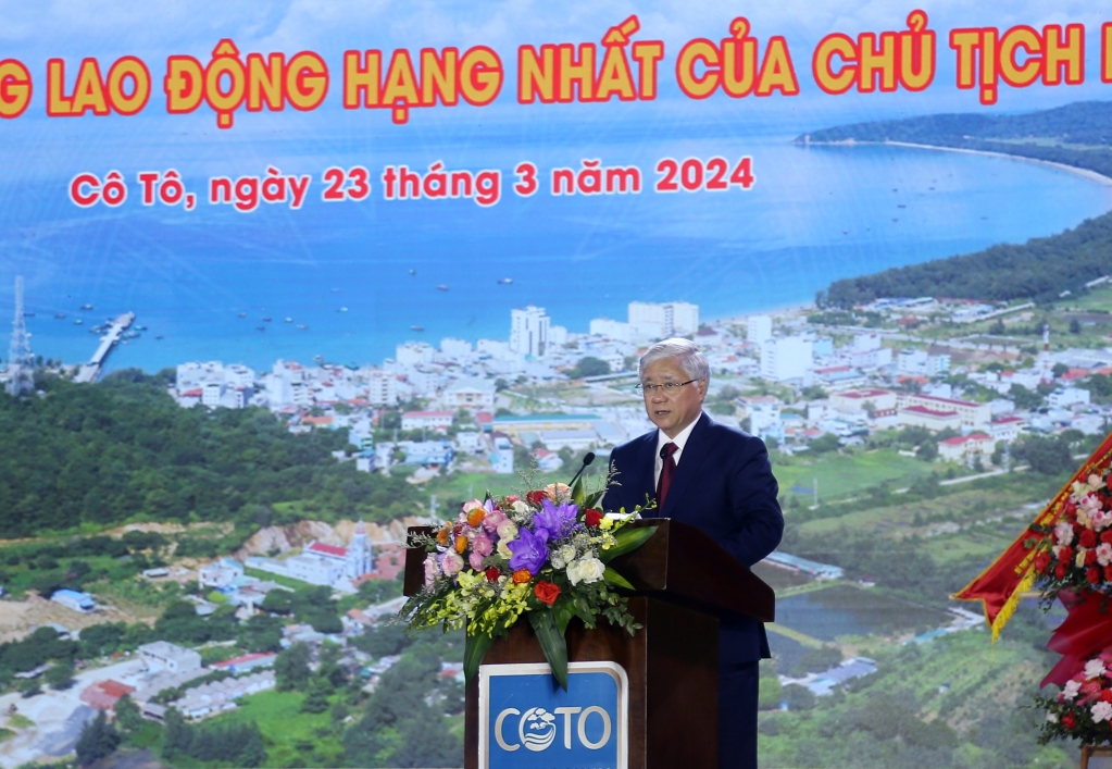 Chủ tịch Ủy ban Trung ương MTTQ Việt Nam phát biểu tại buổi lễ